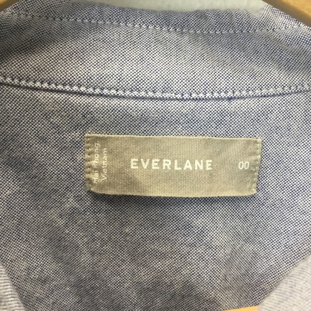 Everlane Boxy Oversized Button Up Shirt Boxy Relaxed Oversized Cotton Size 00 - Picture 10 of 11
